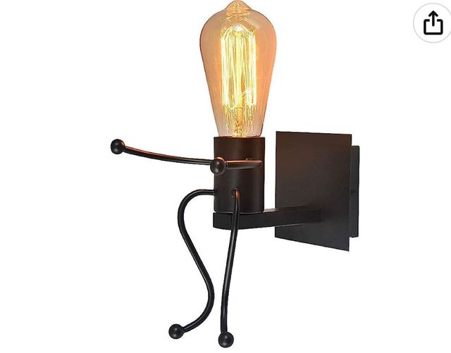 lampara muñeco forja