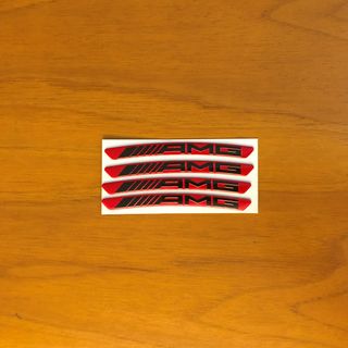 4 strisce per cerchio Mercedes AMG rosso 9x0,8cm