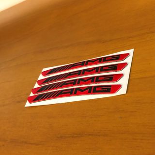 4 strisce per cerchio Mercedes AMG rosso 9x0,8cm