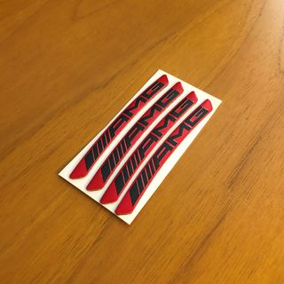 4 strisce per cerchio Mercedes AMG rosso 9x0,8cm