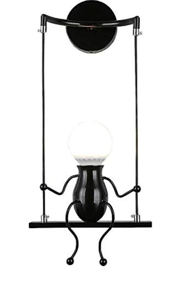 lampara muñeco forja