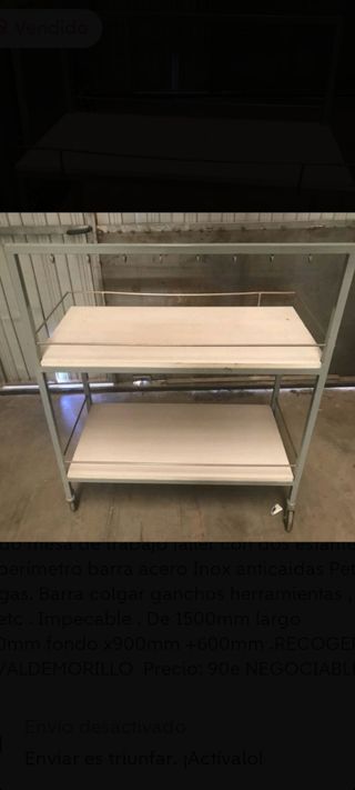 Mesa de trabajo con ruedas 