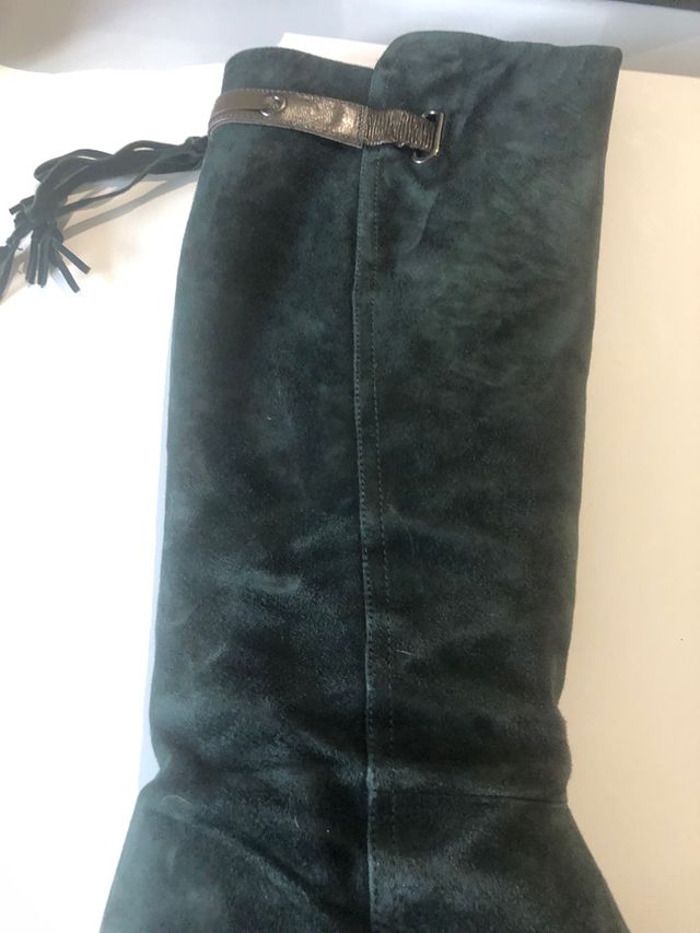 Botas verde agua de piel