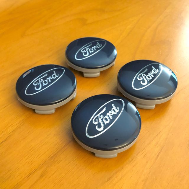 4 tappi coprimozzo per Ford blu 54mm