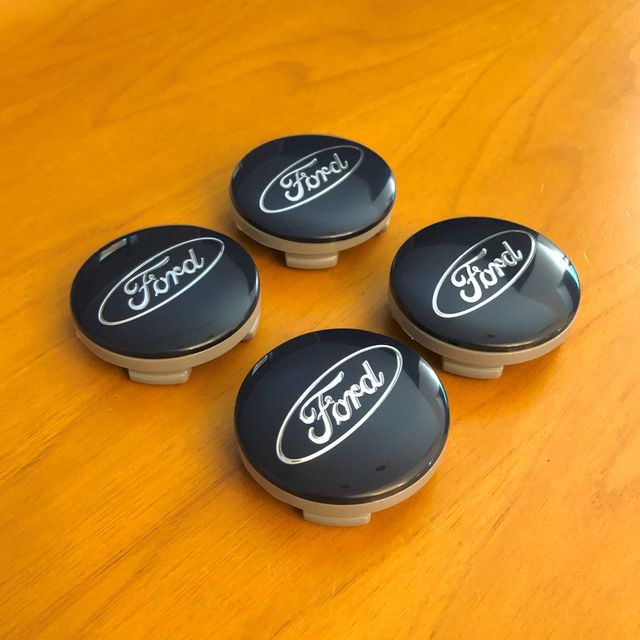 4 tappi coprimozzo per Ford blu 54mm