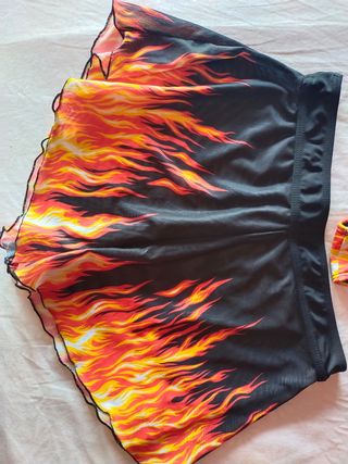 bikini con pantalón fuego