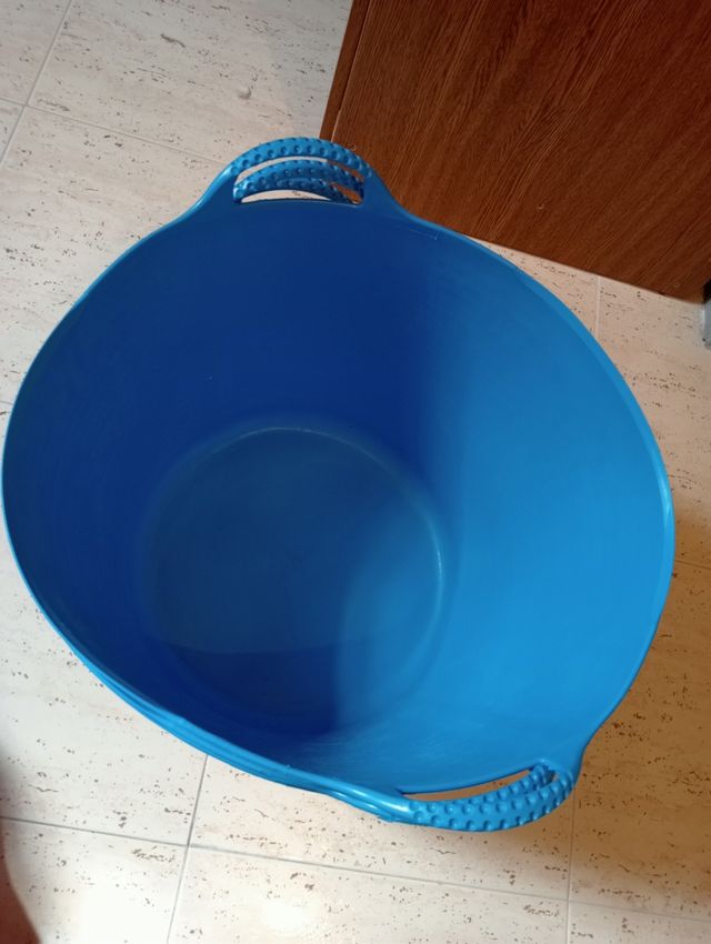 3 cubos grandes plástico azul