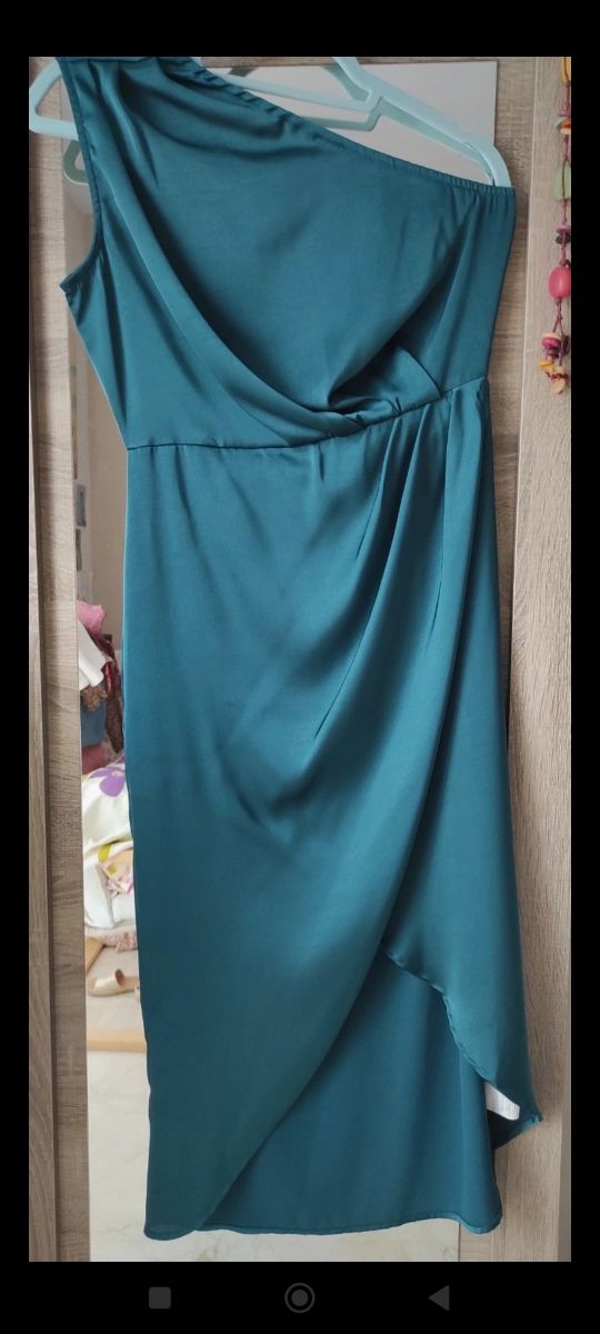 Vestido midi verde esmeralda Shein