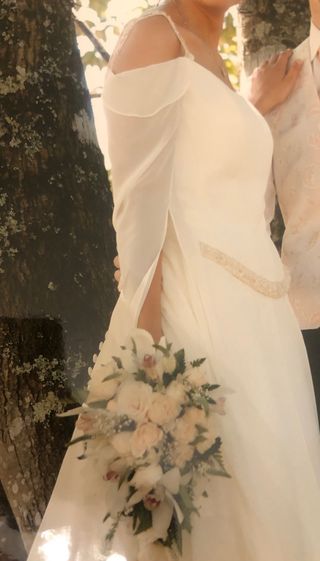precioso vestido de novia estilo medieval 