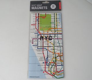 New York City Map 50 Magnets Kikkerland