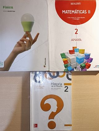 Libros 2 Bachillerato ciencias