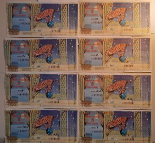 8 Biglietti Lotteria Nazionale - Italia 1994