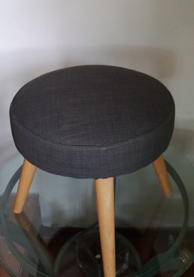 Taburete vintage gris