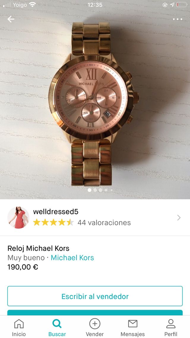 reloj auténtico Michael kors