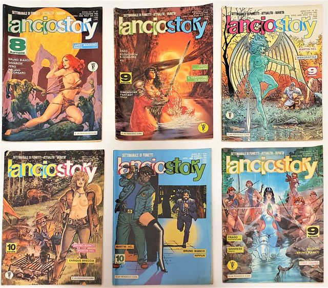 Lotto stock 57 fumetti vintage Lanciostory Skorpio