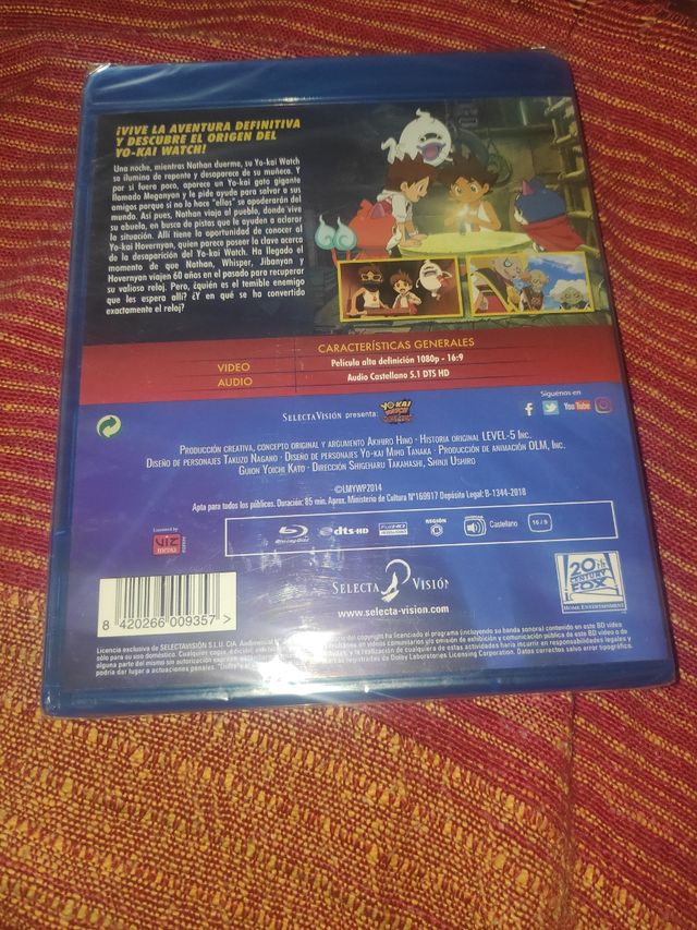 Yo Kai Watch La película Bluray nueva precintada
