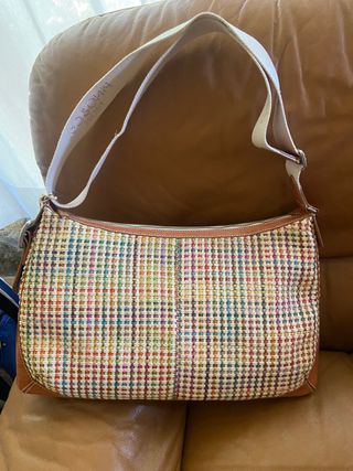 Borsa in Raffia con Pelle
