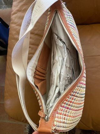 Borsa in Raffia con Pelle