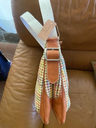 Borsa in Raffia con Pelle