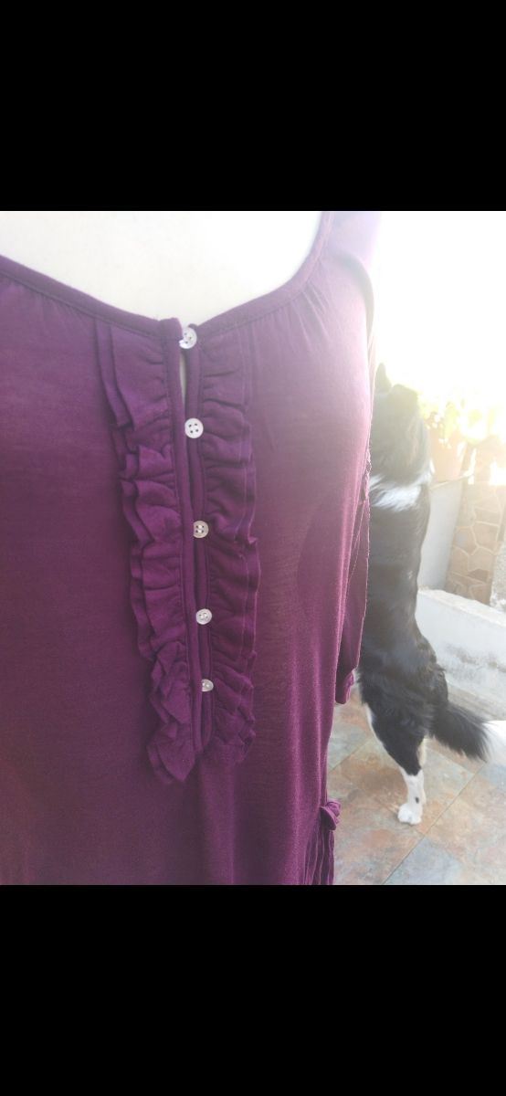 Vestido ligero color berenjena talla L Amy Gee