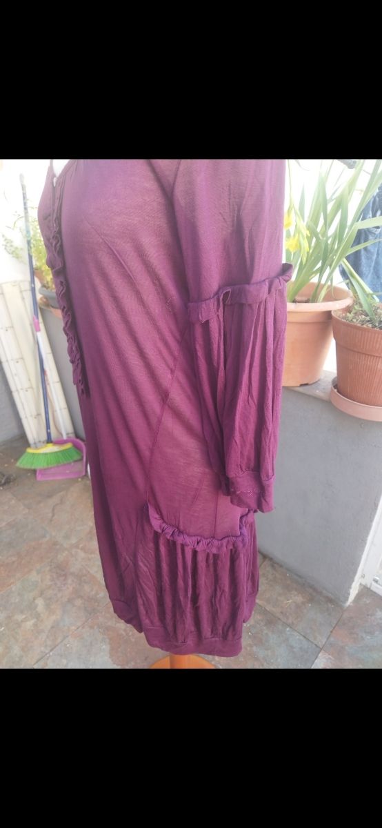 Vestido ligero color berenjena talla L Amy Gee