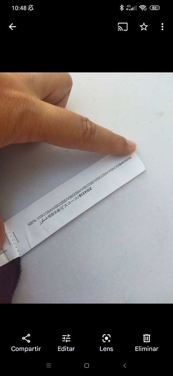 Vestido ligero color berenjena talla L Amy Gee