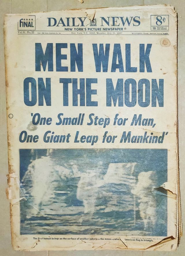 Giornale storico intero 1969 PRIMO UOMO SULLA L