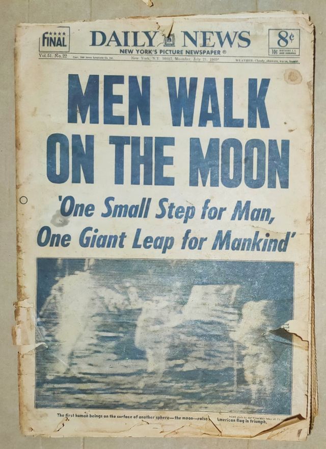 Giornale storico intero 1969 PRIMO UOMO SULLA L