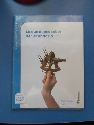 Libro 1° Bachillerato Matemáticas Santillana.