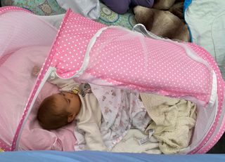 Cuna piscina, camping