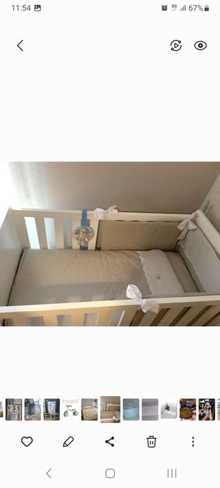 Conjunto cambiador,colcha y cesta Uzturre