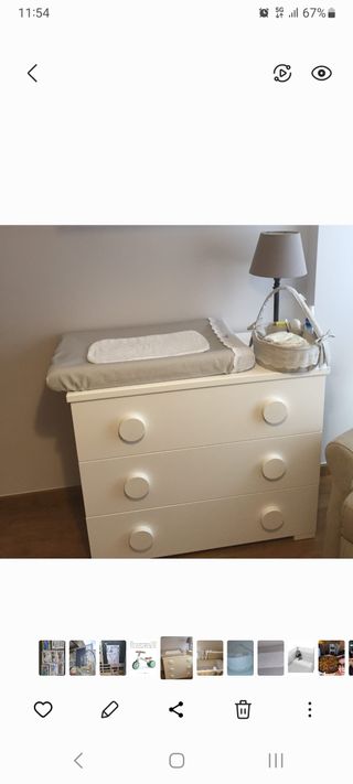 Conjunto cambiador,colcha y cesta Uzturre