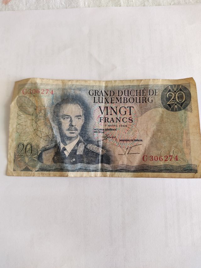 Banconota da 20 Franchi del Lussemburgo