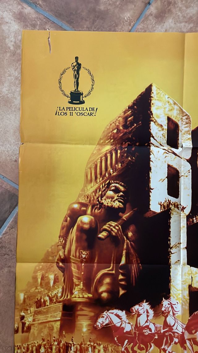 BEN HUR POSTER ORIGINAL ESTRENO 1960/63 70 X 100