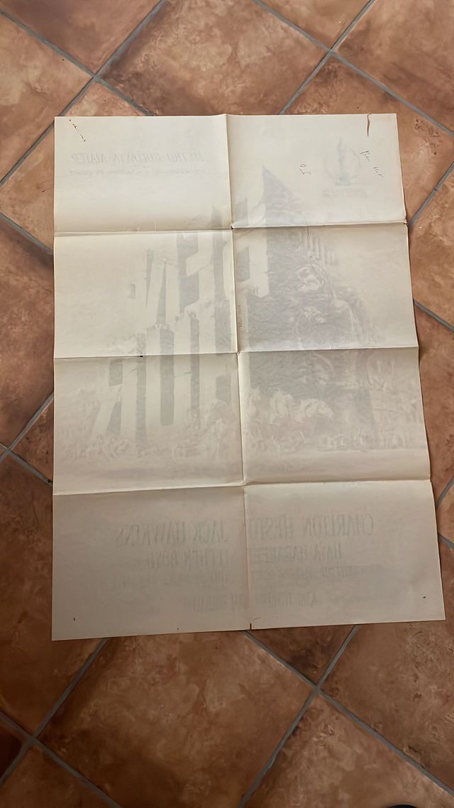 BEN HUR POSTER ORIGINAL ESTRENO 1960/63 70 X 100