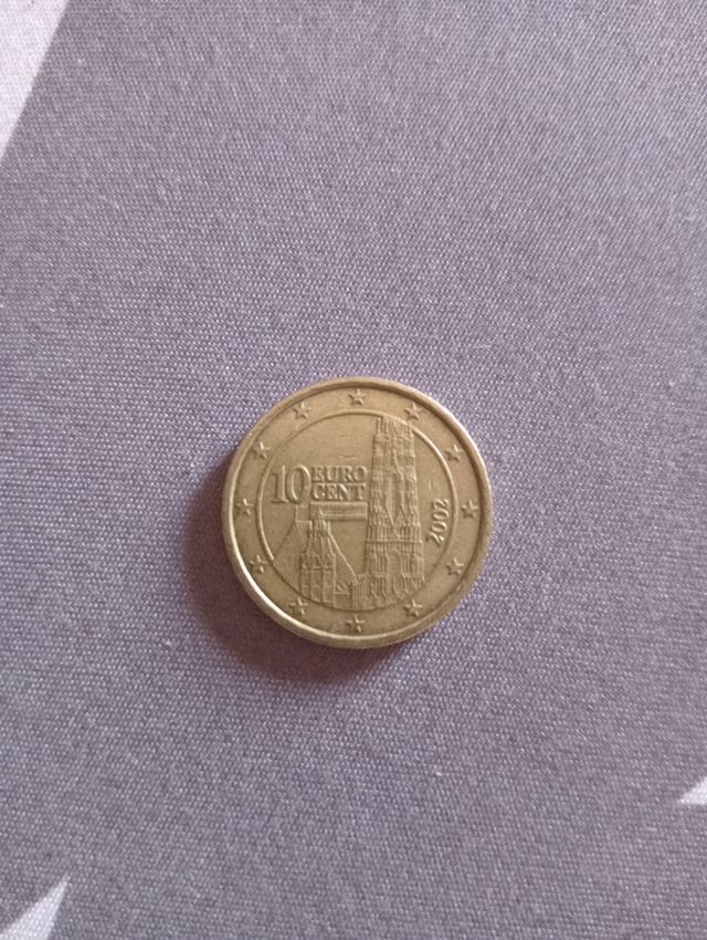 Moneda 10 centímos Austria 2002