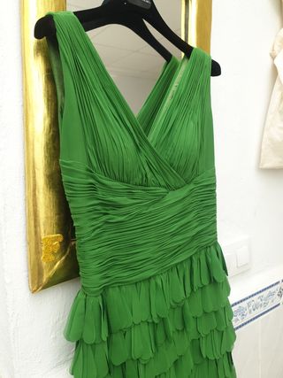 Vestido verde adolfo discount dominguez