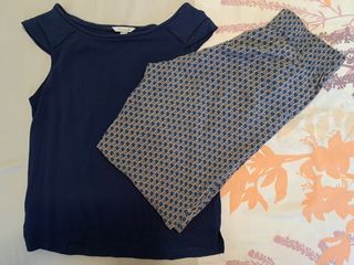 Conjunto pantalón y camisa. Tela fresquita