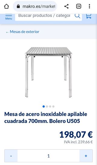 Conjunto mesa y sillas