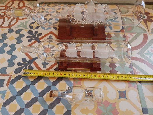 Barcos en botella de cristal