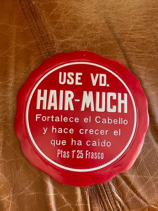 Antiguo cartel cartón de peluquería