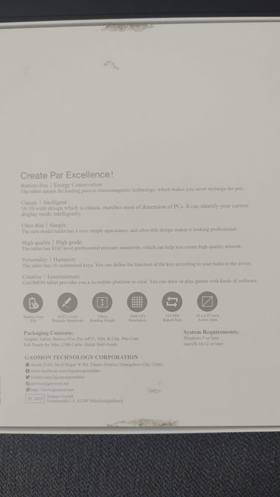 Tableta grafica 10'' GAOMON M10K