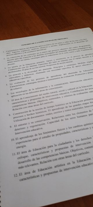 Temario oposiciones primaria Magister