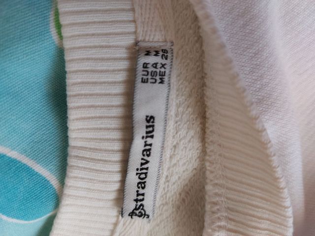 Sudadera básica blanca de mujer