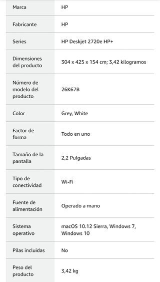 Nueva. Impresora Multifunción HPDeskJet 2720e