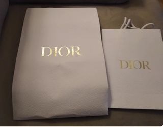 2 bolsas dior 25x20 cm y 35x25 cm