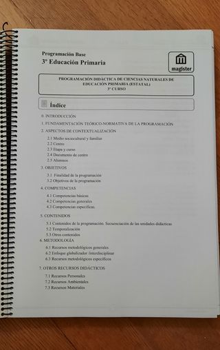 Teoría de la programación Primaria Magister