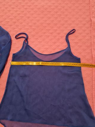 Blusa y top gasa azulón. Talla m