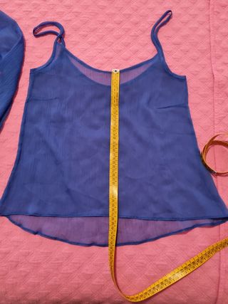 Blusa y top gasa azulón. Talla m