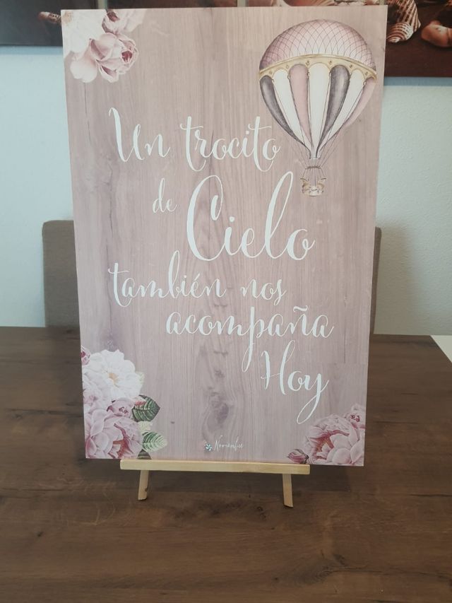 panel de decoracion + caballete